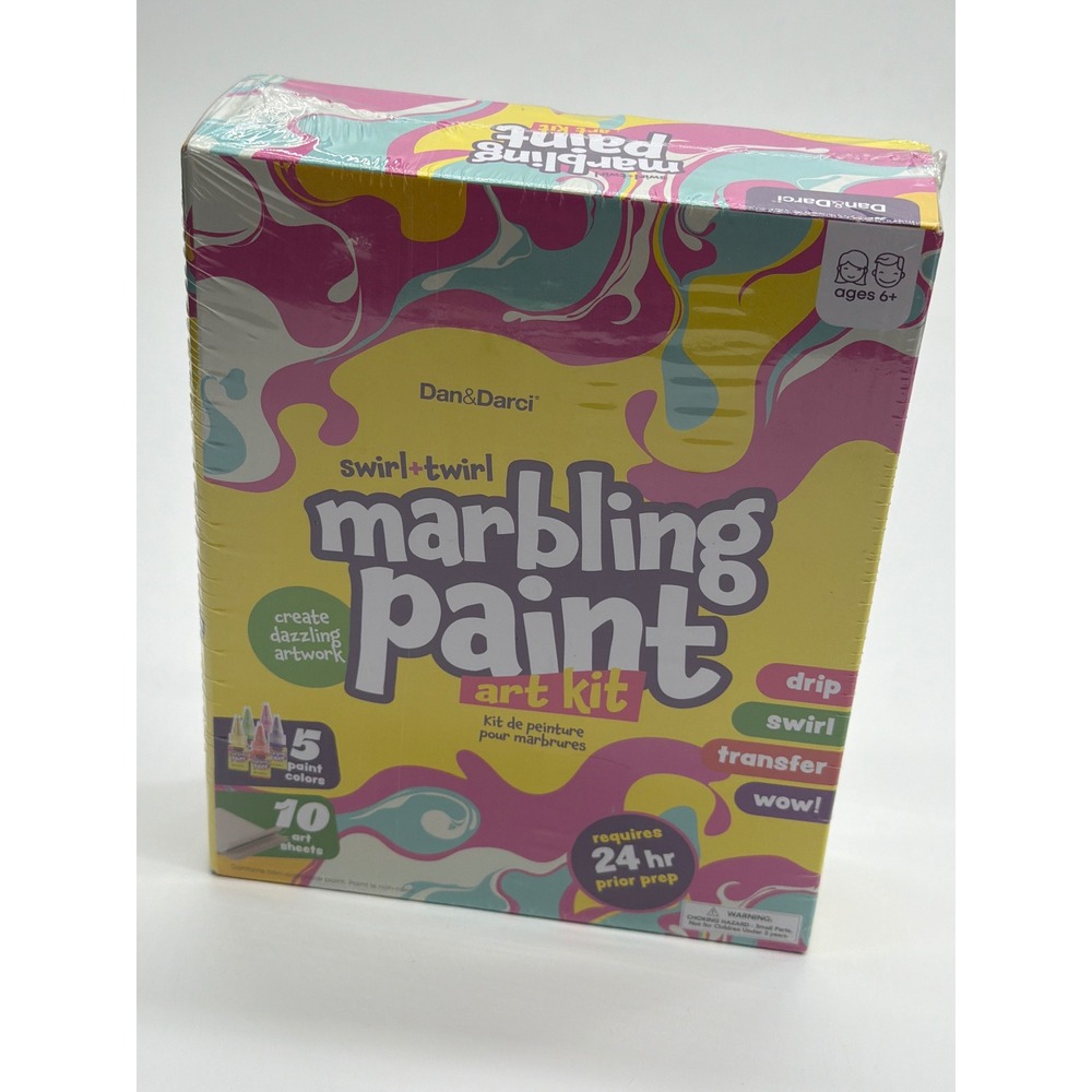Dan&Darci Swirl and Twirl Marbling Paint Art Kit Kids STEAM Craft Set DD-041 NEW